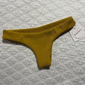 KULANIS KINIS 
Mustard V-Cut Cheeky Bikini Bottom-NWT